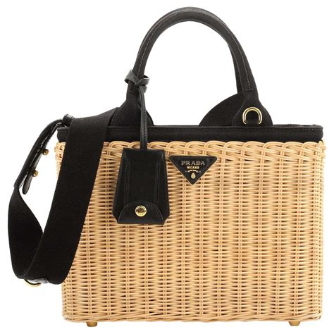 prada basket purse|prada wicker tote bag.